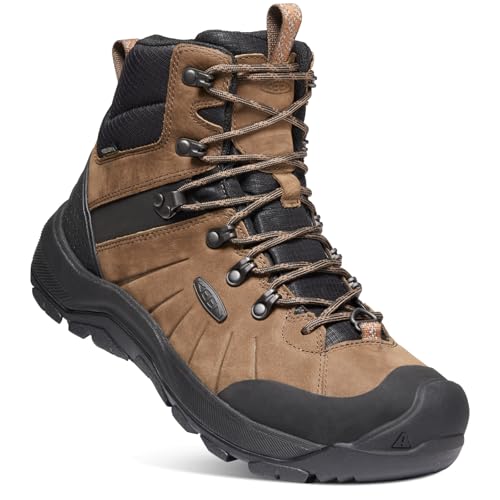 KEEN Herren Revel 4 Mid Polar Schneestiefel, Dark Earth/Caramel Cafe, 39.5 EU von KEEN