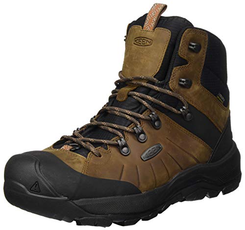 KEEN Herren Revel 4 Mid Polar Schneestiefel, Dark Earth/Caramel Cafe, 40 EU von KEEN