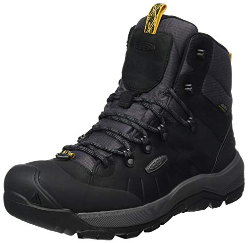 KEEN Herren Revel 4 Mid Polar Schneestiefel, Black/Magnet, 41 EU von KEEN