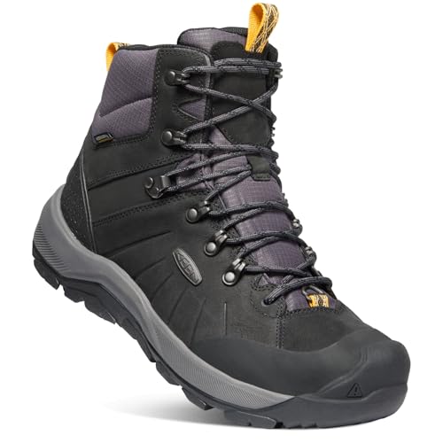 KEEN Herren Revel 4 Mid Polar Schneestiefel, Black/Magnet, 46 EU von KEEN