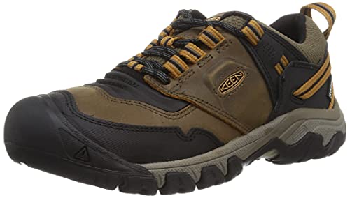 KEEN Herren Ridge Flex Waterproof Wanderstiefel, Bison/Golden Brown, 42 EU von KEEN