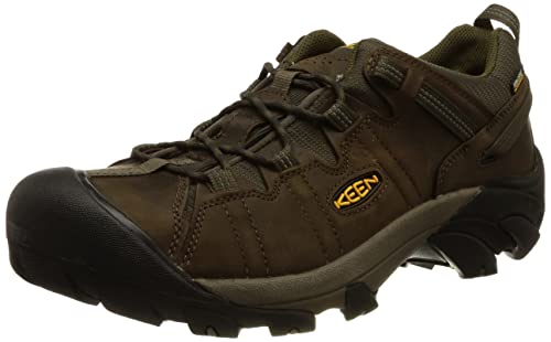 KEEN Herren Targhee II WP Wide Wanderschuh, Canteen/Dark Olive, 40 EU von KEEN