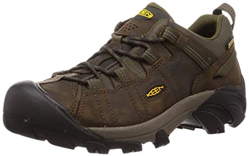 KEEN Herren Targhee II WP Wide Wanderschuh, Canteen/Dark Olive, 40 EU von KEEN