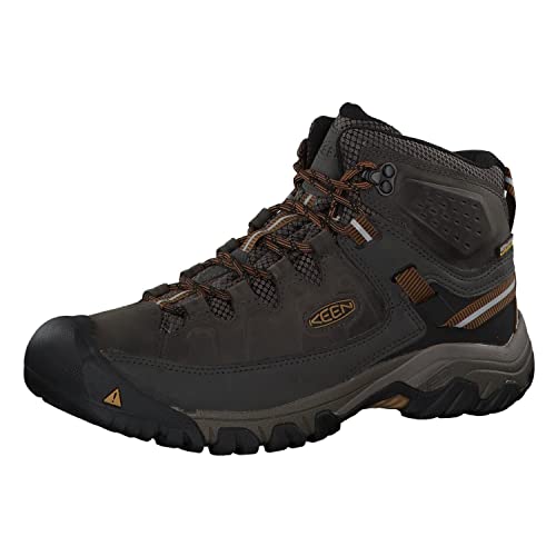 KEEN Herren Targhee 3 Mid Waterproof Wanderstiefel, Black Olive Golden Brown, 48.5 EU von KEEN