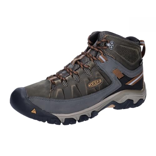 KEEN Herren Targhee 3 Mid Waterproof Wanderstiefel, Schwarzes Olive Goldbraun, 40 EU Weit von KEEN