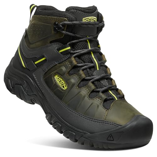 KEEN Herren Targhee 3 Mid Waterproof Wanderstiefel, Forest Night/Evening Primrose, 40.5 EU von KEEN