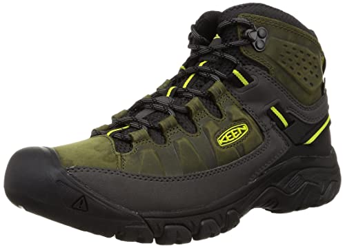 KEEN Herren Targhee 3 Mid Waterproof Wanderstiefel, Forest Night/Evening Primrose, 42 EU von KEEN