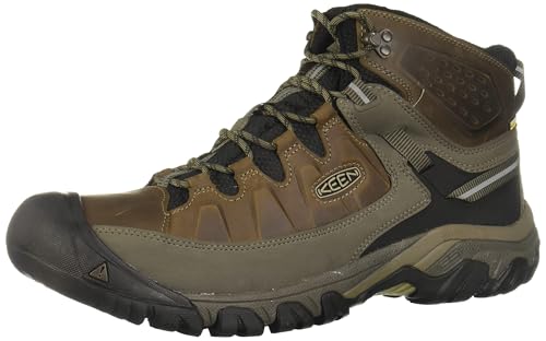 KEEN Herren Targhee 3 Mid Waterproof Wanderstiefel, Bungee Cord/Black, 40 EU von KEEN
