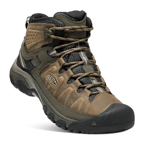 KEEN Herren Targhee 3 Mid Waterproof Wanderstiefel, Bungee Cord/Black, 40.5 EU von KEEN