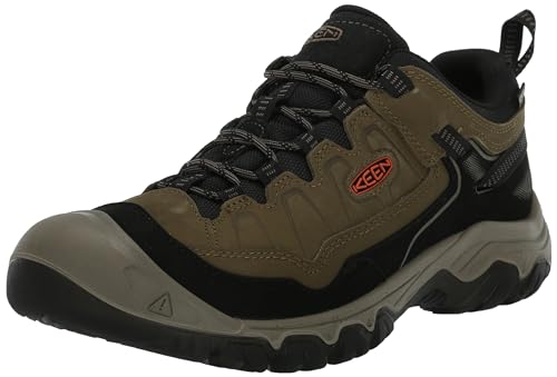 KEEN Herren Targhee 4 Low Height Durable Comfortable Waterproof Wanderschuhe, Dark Olive/Gold Flame, 45.5 EU Weit von KEEN