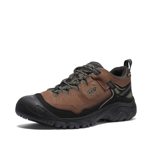 KEEN Targhee 4 Herren-Wanderschuhe, niedrige Höhe, langlebig, bequem, wasserdicht, Schwarz/Schwarz/Schwarz von KEEN
