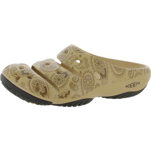 KEEN Herren Yogui Comfortable Slip on Lightweight Clogs, Caffe Latte Paisley, 42 EU von KEEN
