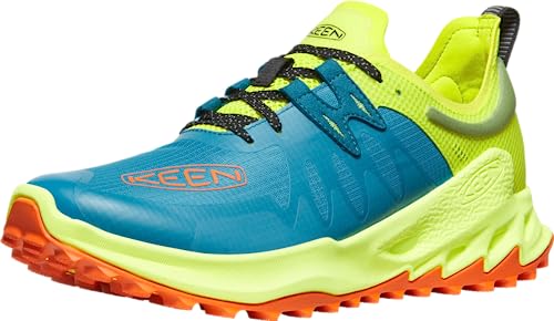 KEEN Herren Zionic Low Height Breathable All Terrain Wanderschuhe, Fjord Blau/Nachtkerze, 44.5 EU von KEEN