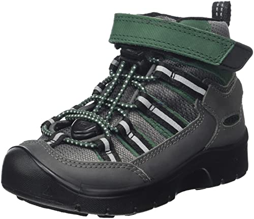 KEEN Unisex Kid's Hikeport 2 Sport Mid Waterproof Hiking Shoe, Magnet Greener Pastures, 9 UK Child von KEEN