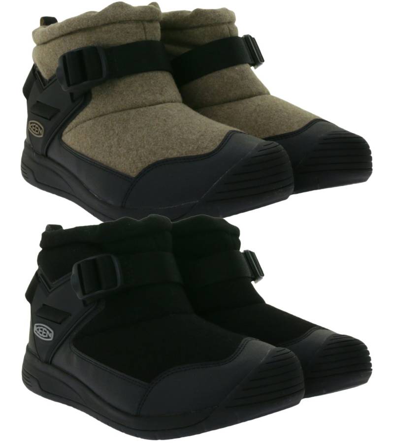 KEEN Hoodromeo Herren Winter-Stiefelette mit Fleece-Futter Schnee-Schuhe bis -20 Grad isolierende Winter-Stiefel 102679 Schwarz oder Beige von KEEN