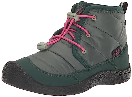 KEEN Unisex Kinder Howser 2 Chukka wasserdichte Stiefel, Dark Forest Fuchsia Lila, 8 UK Child von KEEN