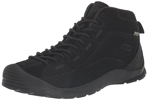 KEEN Jasper Herren wasserdichte Outdoor All Terrain Mid Height Sneakers, Schwarz, 47 EU von KEEN