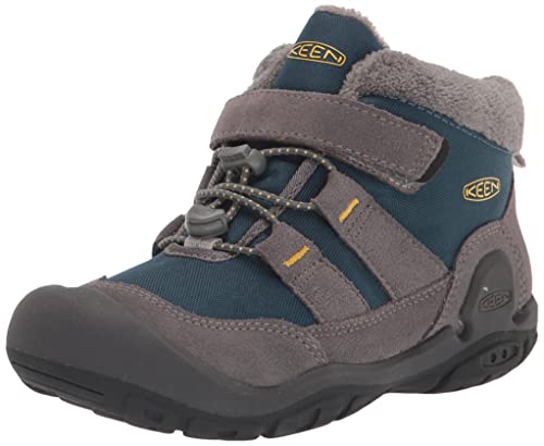 KEEN Jungen Unisex Kinder Knotch Chukka-Stiefel, Stahlgrau blau Flügel blaugrün, 19 EU von KEEN