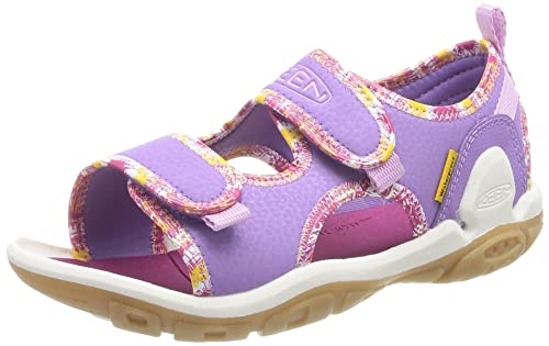 KEEN Jungen Unisex Kinder Knotch Creek Open Toe Sandale, English Lavender/Festival Fuchsia, 22 EU von KEEN