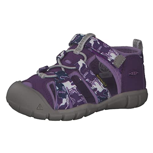 KEEN Seacamp 2 Cnx Sandali, Unisex - Bambini, Camo/Tillandsia Purple, 19 EU von KEEN