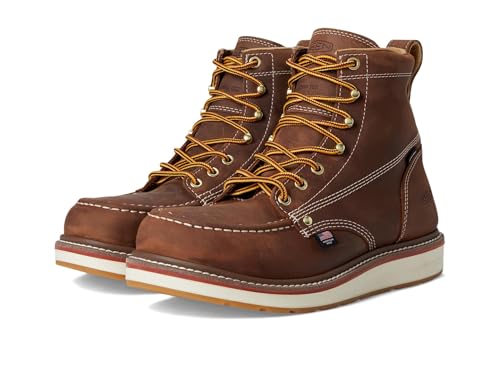 KEEN Liberty Herren-Stiefel, wasserdicht, mit Karbonfaser-Zehenpartie, 15,2 cm, Kastanie/Gummi, 14 Wide von KEEN