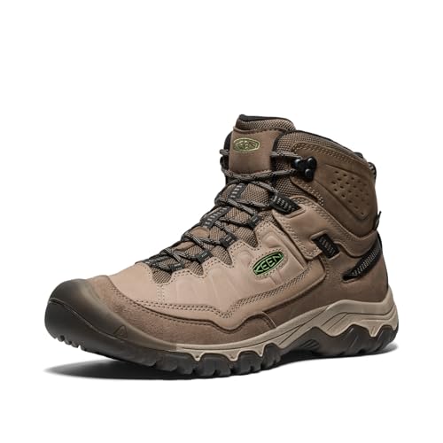 KEEN Men's Targhee 4 Mid Height Durable Comfortable Waterproof Hiking Boot, Brindle/Kantine, 47 EU von KEEN