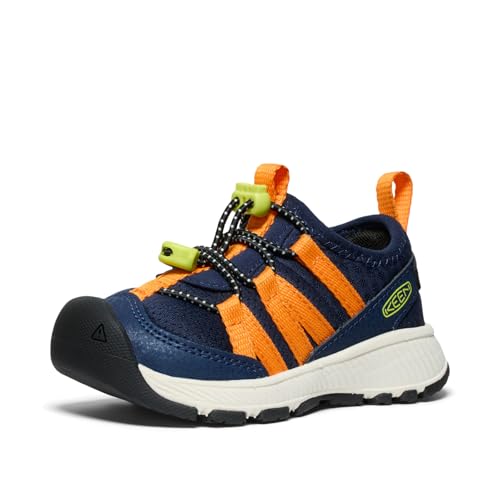 KEEN Unisex Kid's Motozoa Sneaker Sneakers, Naval Academy/Bright Marigold, 36 EU von KEEN