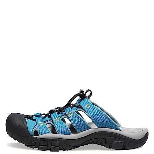 KEEN Damen Newport Schlupfschuh mit Geschlossener Zehenpartie Sandalen, Fjord Blue Island Poppy, 37.5 EU von KEEN