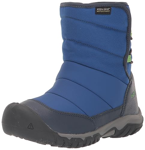 KEEN Puffrider Waterproof Schneestiefel, Naval Academy/Surf, 24 EU von KEEN