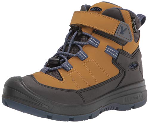 KEEN REDWOOD MID WP-Y Hiking Boot, Harvest Gold/Vintage Indigo, 37 EU von KEEN