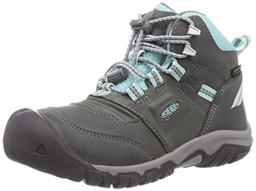 KEEN Unisex-Kinder Ridge Flex Mid wasserdichte Wanderstiefel, Graublauer Farbton, 25/26 EU von KEEN