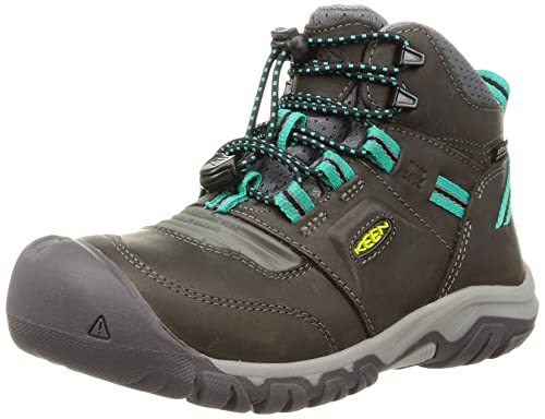 KEEN Unisex-Kinder Ridge Flex Mid wasserdichte Wanderstiefel, Magnet Greenlake, 27/28 EU von KEEN