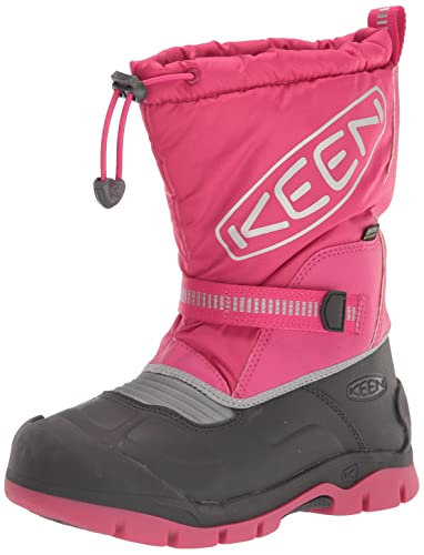 KEEN Unisex Kinder Snow Troll Waterproof Schneestiefel Winterstiefel, Fuchsia Purple Silver, 24 EU von KEEN