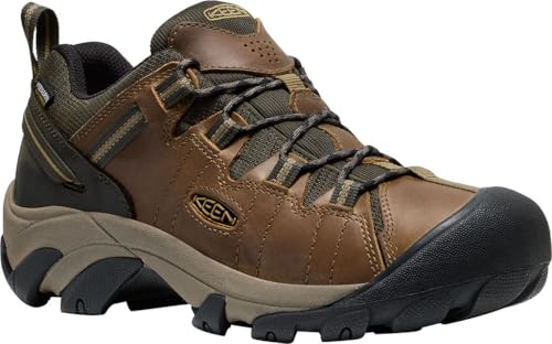 KEEN Targhee II Wanderschuh für Herren, niedrige Höhe, wasserdicht, Martini Olive/Khaki, 10.5 Wide von KEEN