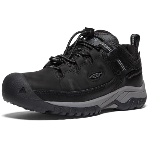 KEEN Targhee Low Waterproof, Wanderschuh, Black/Steel Grey, von KEEN