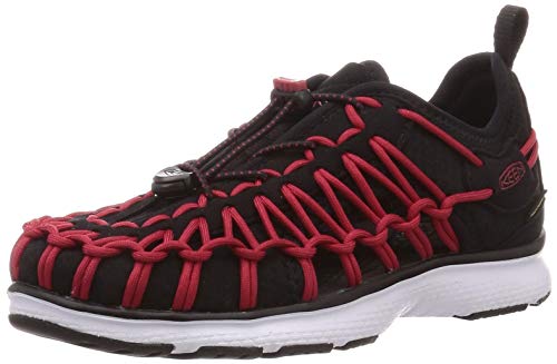 KEEN Uneek SNK Kinder Sandale Sneaker Schuhe Black Tango red Groesse 24 EU von KEEN