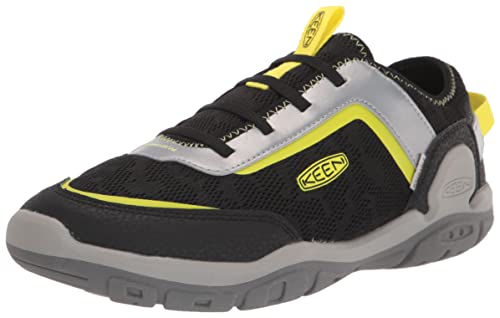 KEEN Knotch Tracer Bequem Casual Sneaker, Schwarz/Silber, 32 EU von KEEN