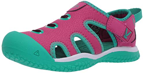 KEEN Unisex-Kinder Stingray Wassersandalen mit geschlossenem Zehenbereich, Very Berry/Peacock Green, 32 EU von KEEN