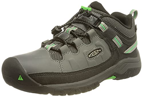 KEEN Unisex Kinder Targhee Low Wp Walking-Schuh, Steel Grey/Irish Green, 25/26 EU von KEEN