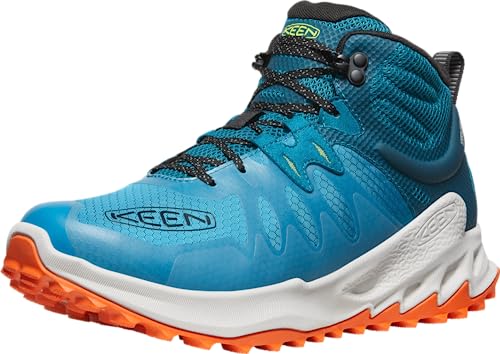 KEEN Men's Zionic Mid Height Waterproof All Terrain Hiking Boots, Fjord Blue/Evening Primrose, 44 EU von KEEN