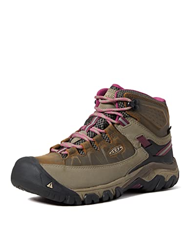 KEEN Damen Targhee 3 Mid Waterproof Wanderstiefel, Weiss/Boysenberry, 38 EU von KEEN