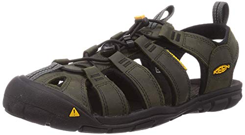 KEEN Herren Clearwater CNX Leather Sandalen, Magnet/Black, 40 EU von KEEN