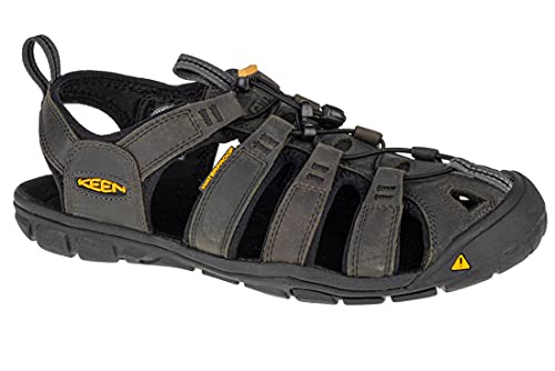 Keen Herren Clearwater Cnx Leather Sandalen,Grau (Magnet/Black), 44.5 EU von KEEN