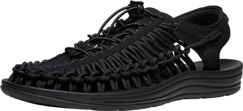 Keen Herren Uneek M Durchgängies Plateau Sandalen, Schwarz, Schwarz (Black), 40 EU von KEEN