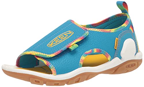 KEEN Unisex Kinder-Sandale Knotch River Ot, Batikfärbung, lebhaftes Blau, 25/26 EU von KEEN