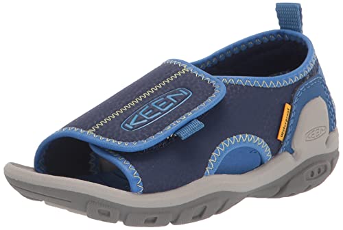 KEEN Unisex Kinder-Sandale Knotch River mit offenem Zehenbereich, Helles Kobaltblau, 25/26 EU von KEEN