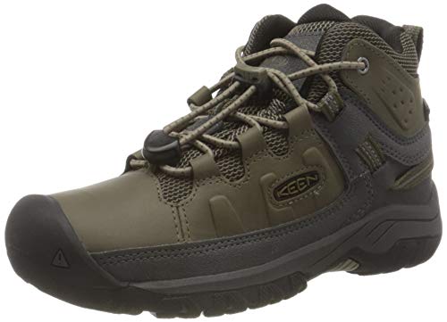 Keen Unisex-Kinder Targhee Mid Wp Wanderstiefel, Bungee Cord/Dark Olive, 37 EU von KEEN