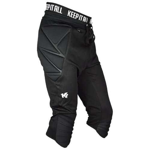 KEEPERsport - gepolsterte Profi Torwarthose 3/4 für Erwachsene und Kinder - Torwartkleidung für Training und Spiel - Größe 128-XXL - Farbe schwarz von KEEPERsport