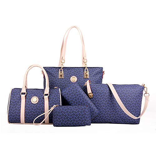 Damen-Handtaschen-Set, 6-teilig, PU-Leder, börsen-Set, multifunktional, klassische Schultertasche von KEEPOP