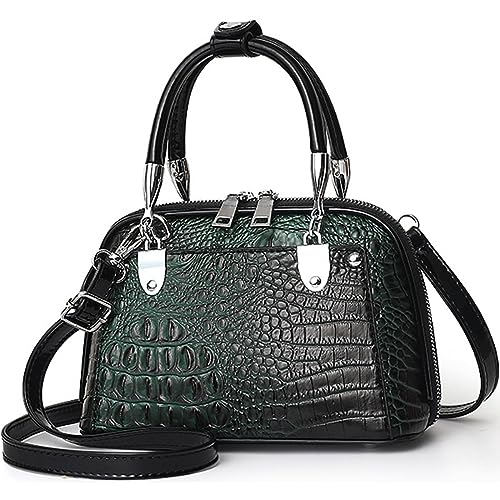 KEEPOP Damen Handtasche Leder Henkeltasche Tasche Retro Krokodilmuster Designer Schultertasche Frauen Umhängetasche Arbeitstasche Shopper Tote Bag von KEEPOP